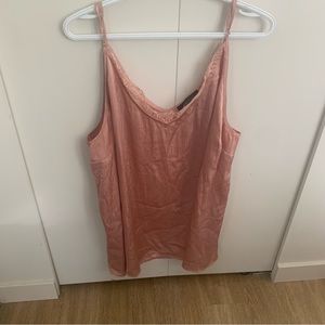 Rose gold spaghetti strap top from michel studio